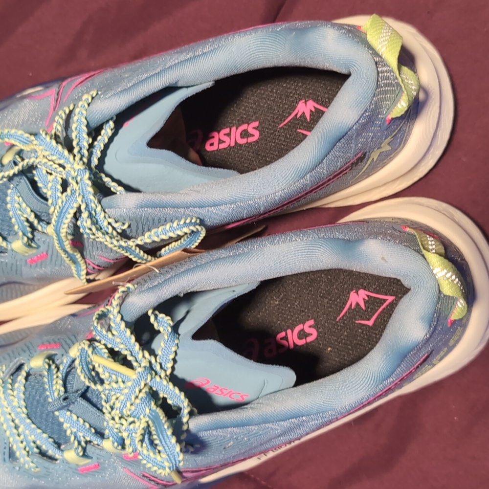 NWT Asics Fugi Speed 2 Women's 10 Running Sneakers Tennis Shoes Hot Pink Blue - Picture 6 of 12